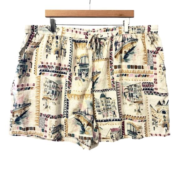 Lucky Brand Pants - Lucky Brand Linen Blend Shorts Women's XXL Pockets Casual Travel Drawstring